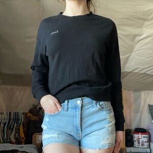 Black Sweatshirt, Love, Simple Black Sweater, Women’s, Divided, Lightweight